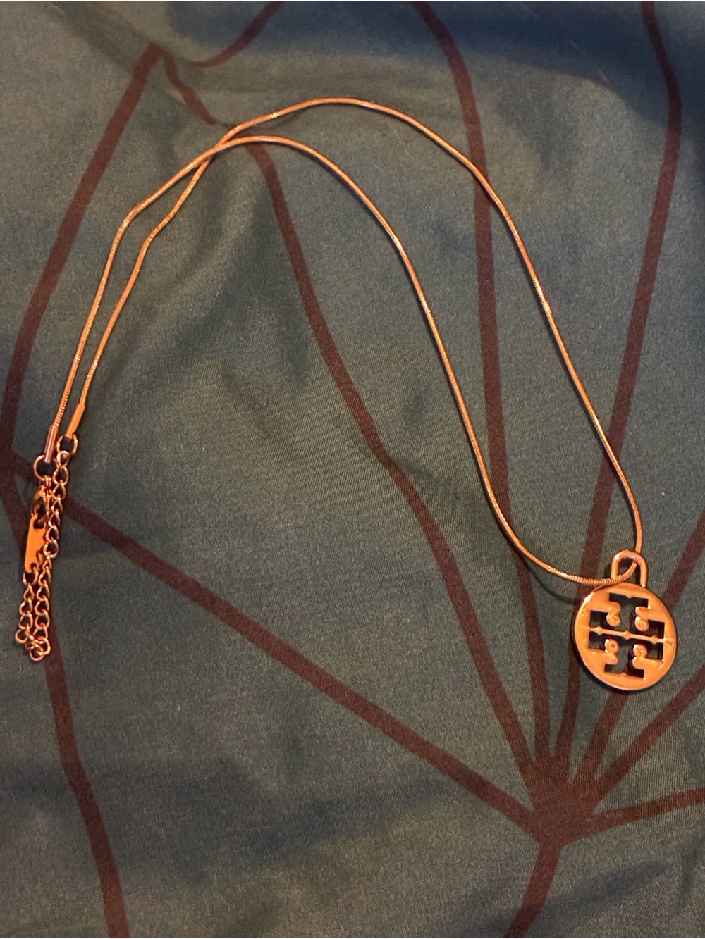 Tory Burch Zipper Pull Necklace